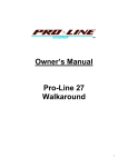 Pro-Line Boats 27 Walkaround Owner`s manual