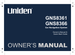 Uniden GNS8366 Owner`s manual