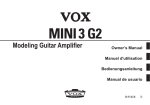 Vox MINI 3 G2 Owner`s manual