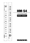 Mackie HM-54 Owner`s manual