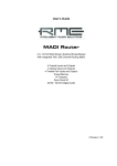 RME Audio MADI Router User`s guide