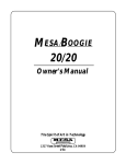 Mesa/Boogie Amp Owner`s manual