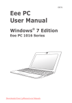 Asus Eee PC 1016P User manual