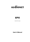 Audionet EPX User`s manual