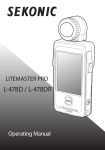 Sekonic Litemaster Pro L-478DR Specifications