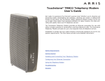 Arris Touchstone TM822 User`s guide
