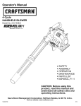 Craftsman INCREDI.PULL 316.794831 Operator`s manual