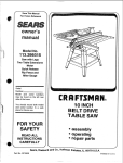 Craftsman 113.299315 Owner`s manual
