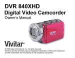 Vivitar DVR-840XHD Owner`s manual