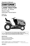 Craftsman 917.25480 Operator`s manual