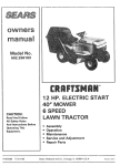 Craftsman 502.255193 Owner`s manual