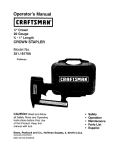 Craftsman Colovos 351.181700 Operator`s manual
