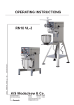 Wodschow RN10 VL-2 Operating instructions