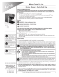 Wilbur Curtis Company Gold Cup Service manual