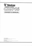 Vestax CDX-35P Owner`s manual