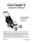 Cub Cadet 1220 Operator`s manual