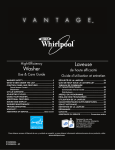 Whirlpool Vantage Use & care guide