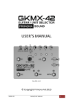 Primova GKMX-42 User`s manual