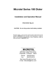 Microtel 100 Dialer Series Specifications