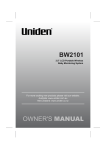 Uniden BW2101 Product specifications