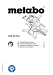 Metabo KGS 303 Operating instructions