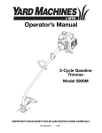 Yard Machines 2800M Operator`s manual
