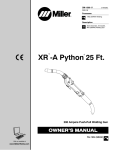 Miller XR Python Owner`s manual