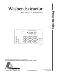 Alliance Laundry Systems SCN020JCF Instruction manual