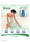 A.O. Smith EWS 3 User manual