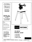 Craftsman 113.199350 Operating instructions