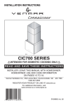 Venmar Connaisseur CIC700 Series Installation manual
