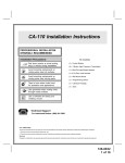 CA-110 Installation Instructions
