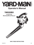 Yard-Man 320 Series Operator`s manual