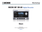 Roland MICRO BR BOSS DIGITAL RECORDER MICRO BR Owner`s manual