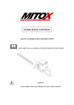 Mitox HTD600 Operating instructions