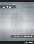 Creative 0404 PCIe Owner`s manual