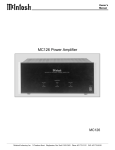 McIntosh MC126 Owner`s manual