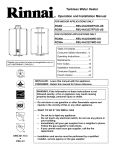 Rinnai RC98E Installation manual