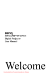 BenQ MP724 - XGA DLP Projector User manual