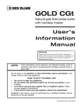 Weil-McLain GOLD CGt SERIES Operating instructions