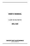 Circuit-test DCL-420 User`s manual