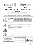 Schwank SET - SETU Owner`s manual