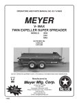 Meyer V-MAX 3954 Operators Specifications