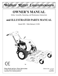 Walker MW 15 HP Owner`s manual