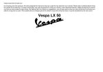 VESPA LX 50 Technical data