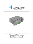 Vanguard 7300 Series Installation manual