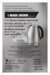 1.7L Electric Stainless Steel Kettle Hervidor el&eacute;ctrico de 1,7 L en