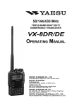Vertex Standard VX-8R Specifications