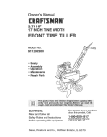 Craftsman TILLER 917.292394 Owner`s manual