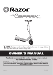 Razor Scream Machine Owner`s manual